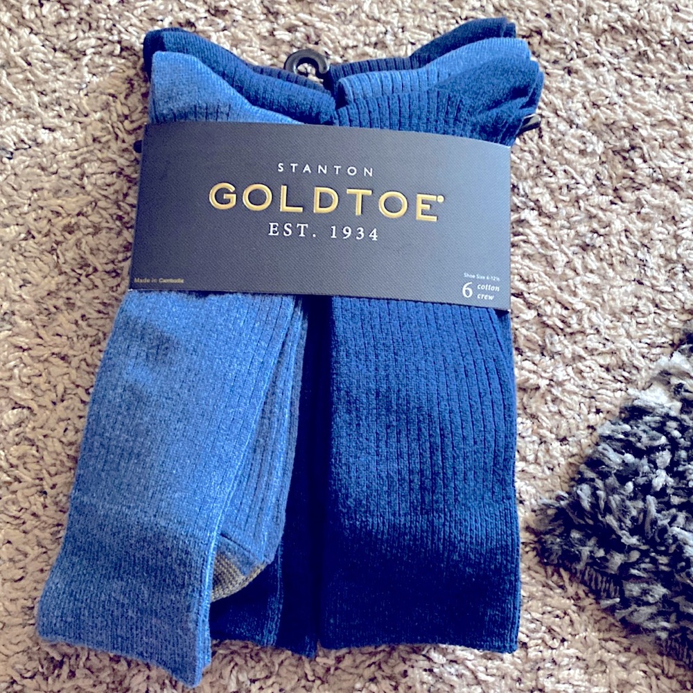 Mens Stanton GoldToe Cotton Crew Socks